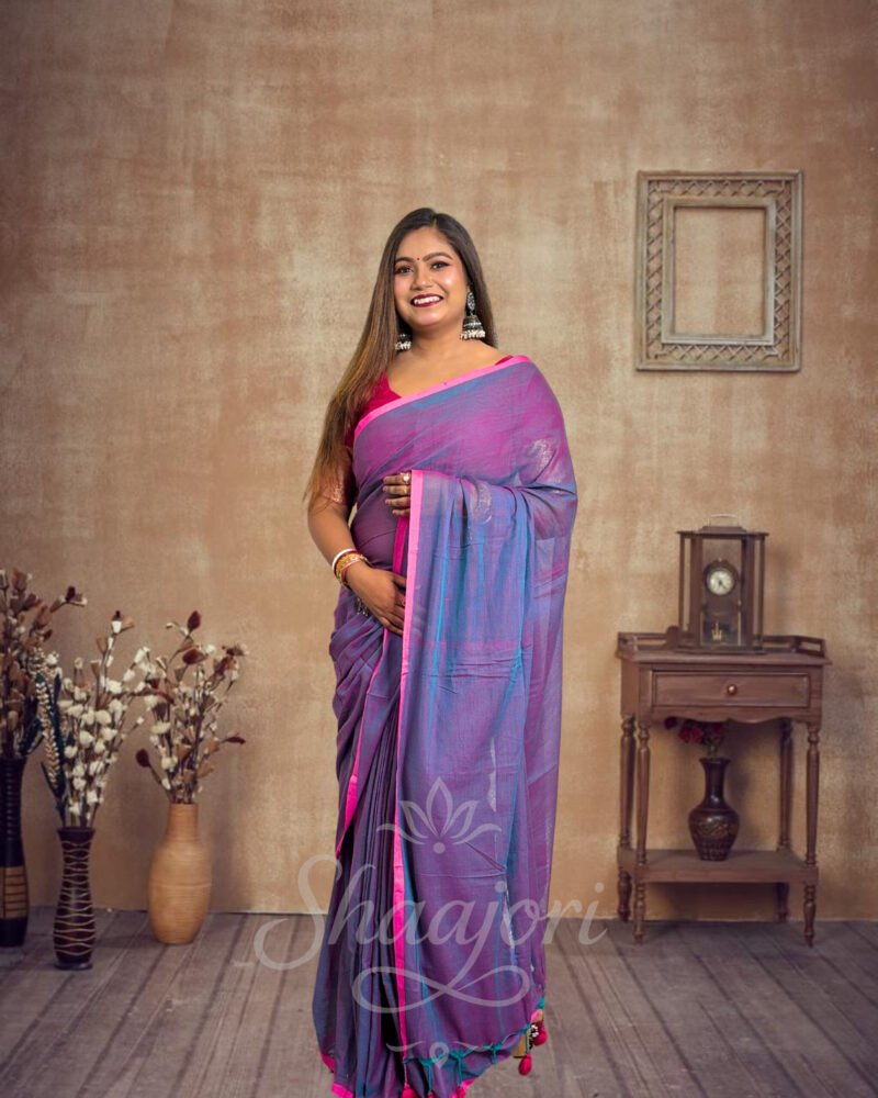 dual_cotton_pallu Dualtone Cotton Mulmul